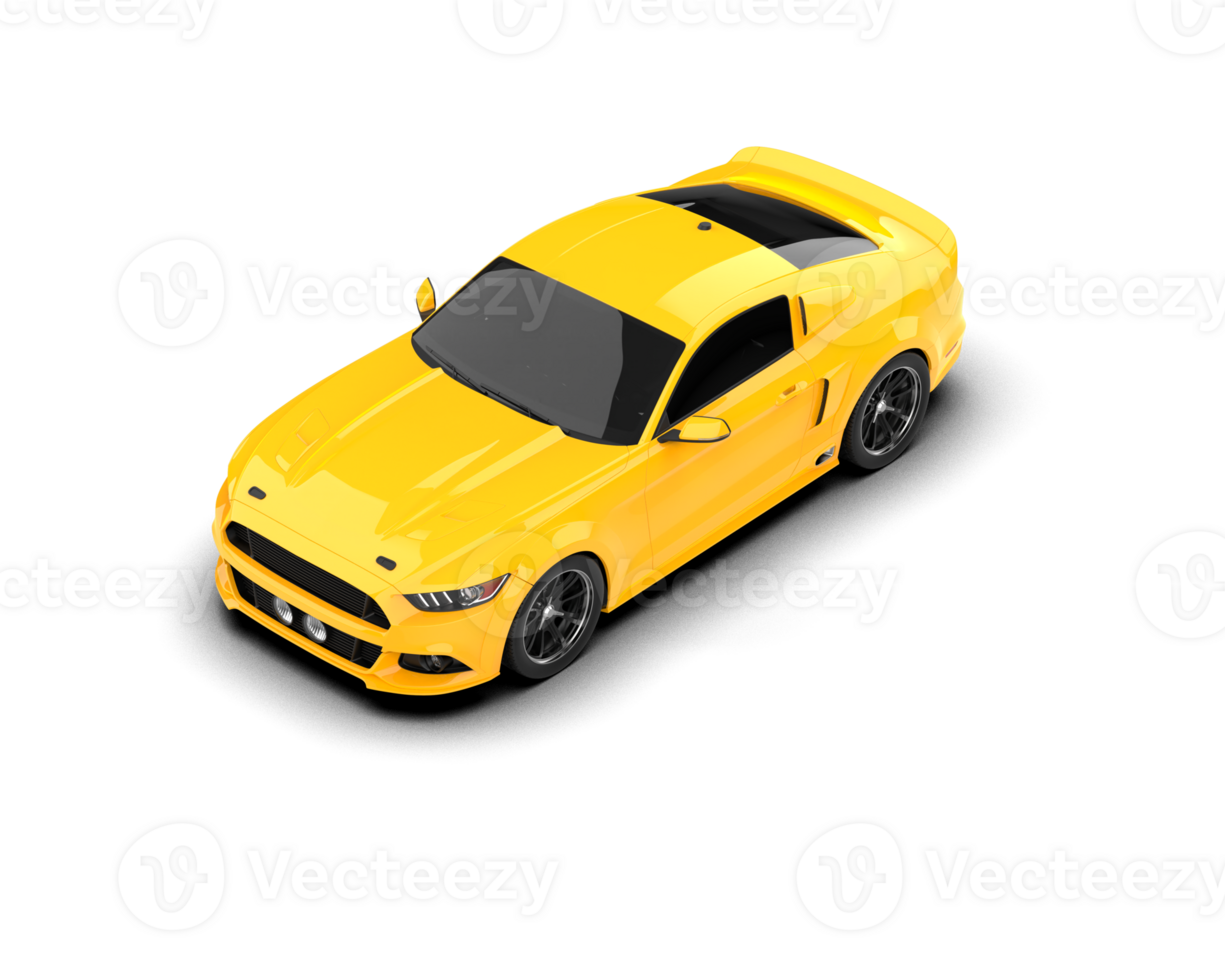 Muscle car isolated on background. 3d rendering - illustration png