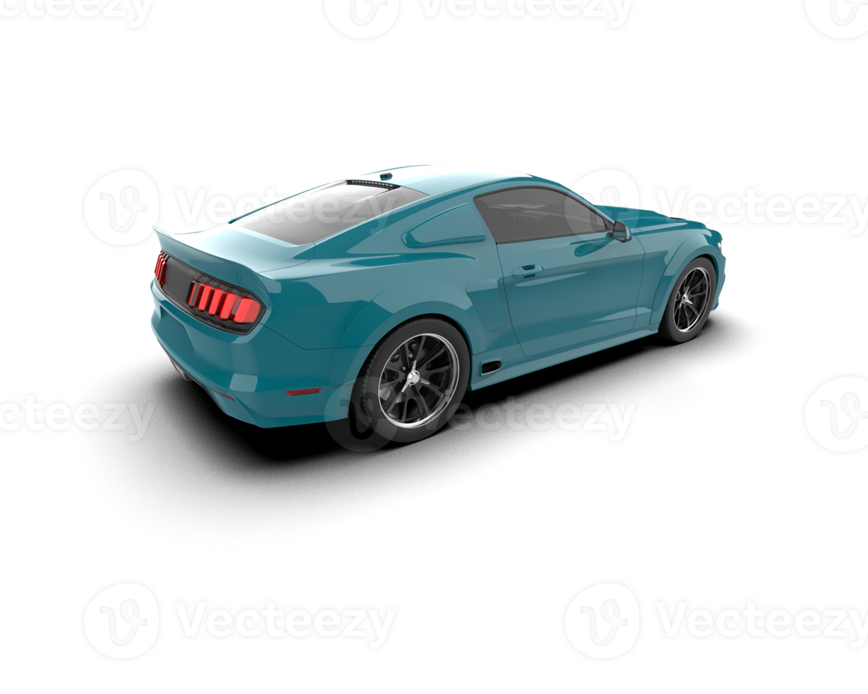 Muscle car isolated on background. 3d rendering - illustration png