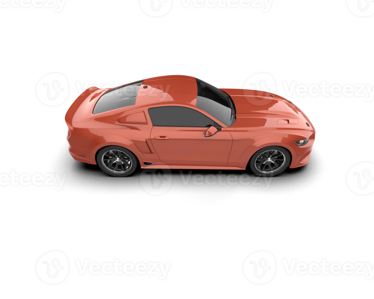 Muscle car isolated on background. 3d rendering - illustration png