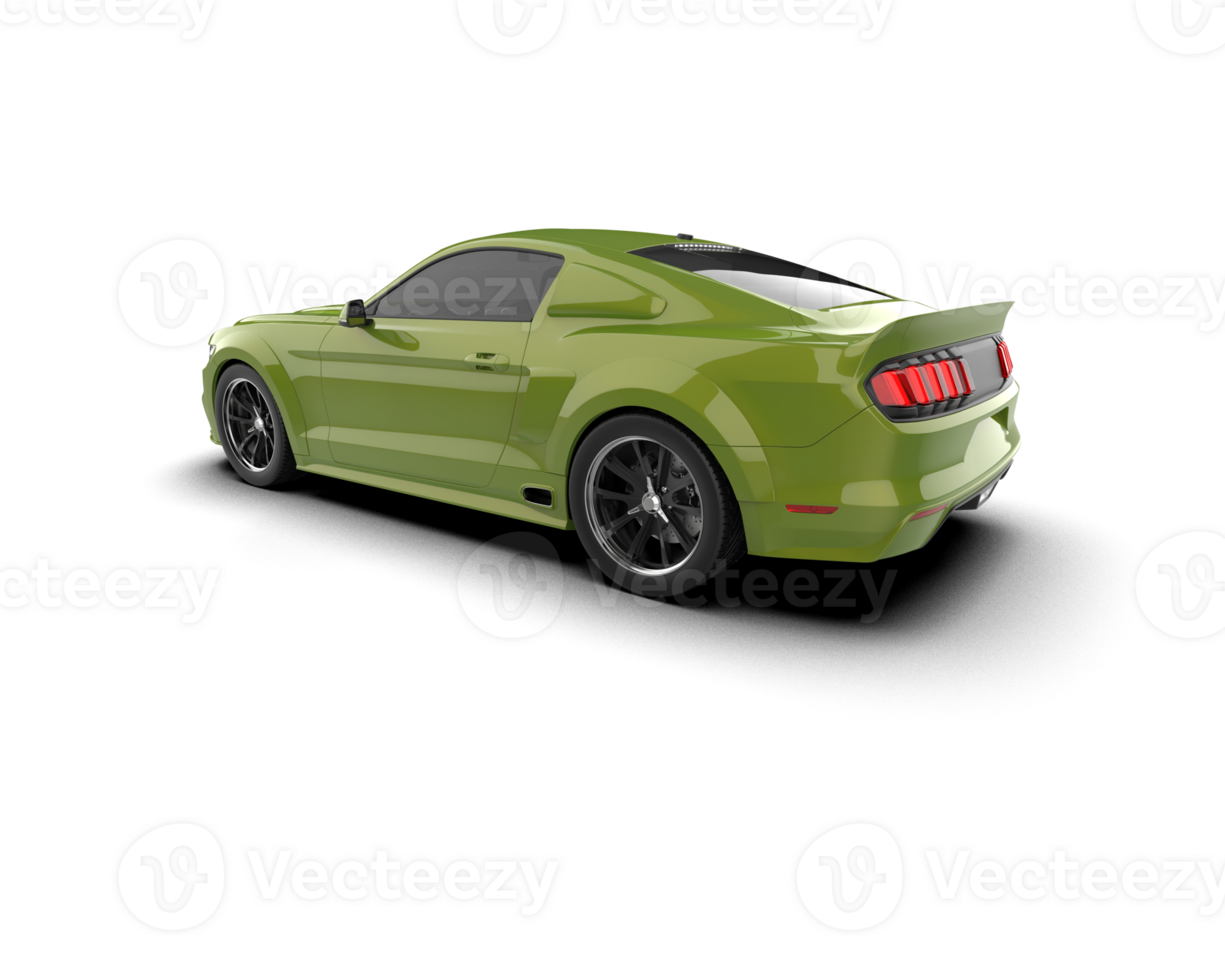 Muscle car isolated on background. 3d rendering - illustration png