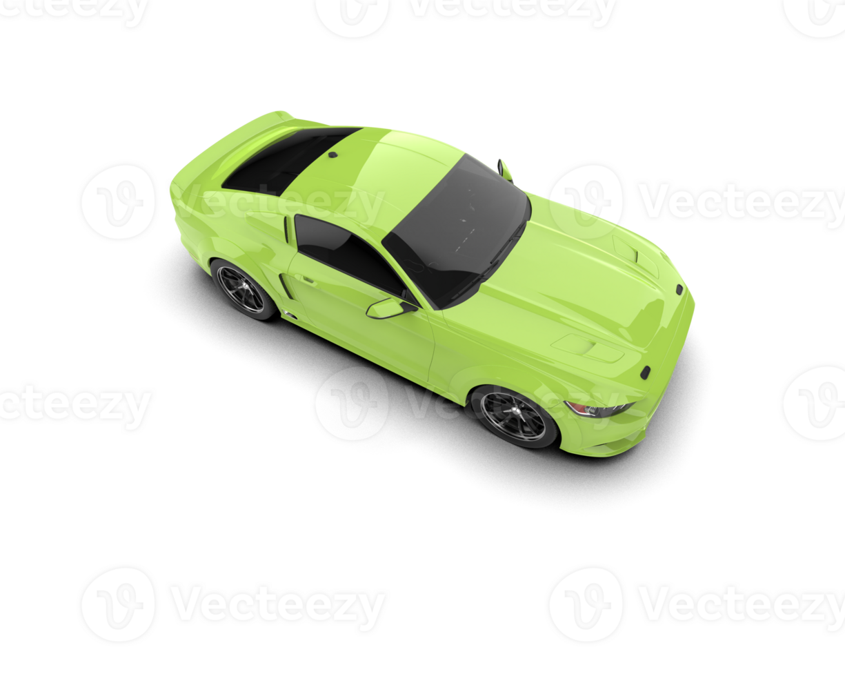 Muscle car isolated on background. 3d rendering - illustration png