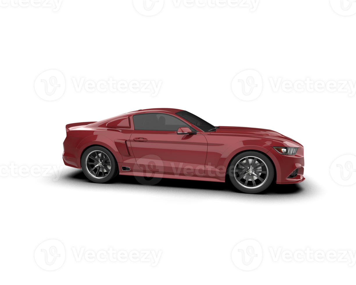 Muscle car isolated on background. 3d rendering - illustration png