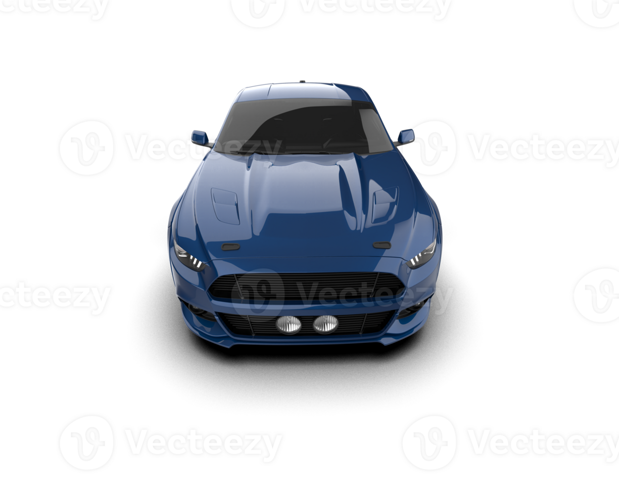 Muscle car isolated on background. 3d rendering - illustration png