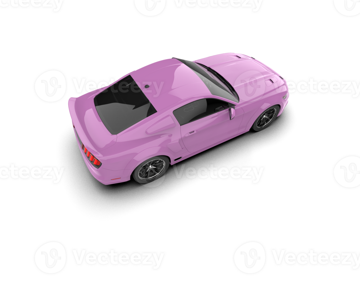 Muscle car isolated on background. 3d rendering - illustration png