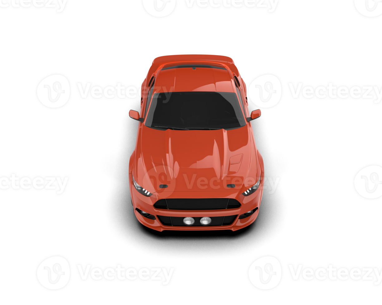 Muscle car isolated on background. 3d rendering - illustration png