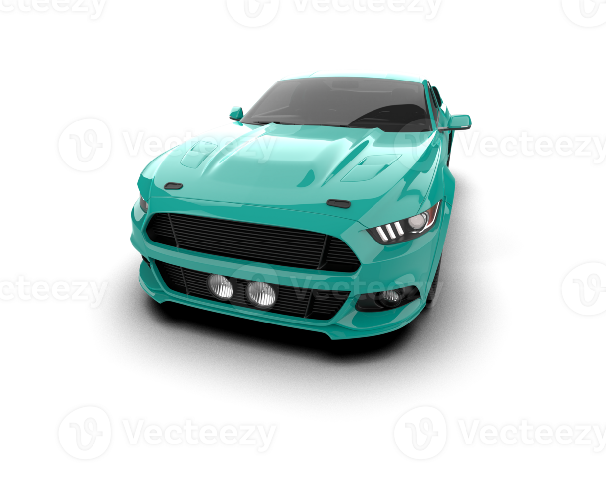 Muscle car isolated on background. 3d rendering - illustration png