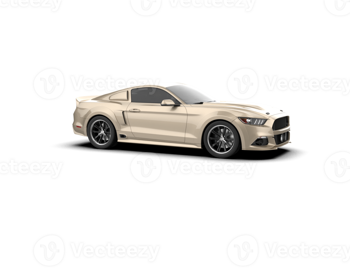 Muscle car isolated on background. 3d rendering - illustration png