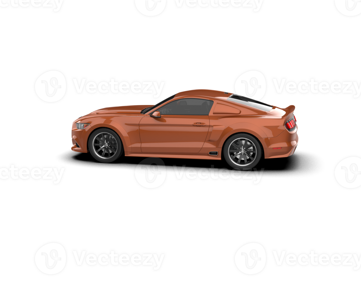 Muscle car isolated on background. 3d rendering - illustration png