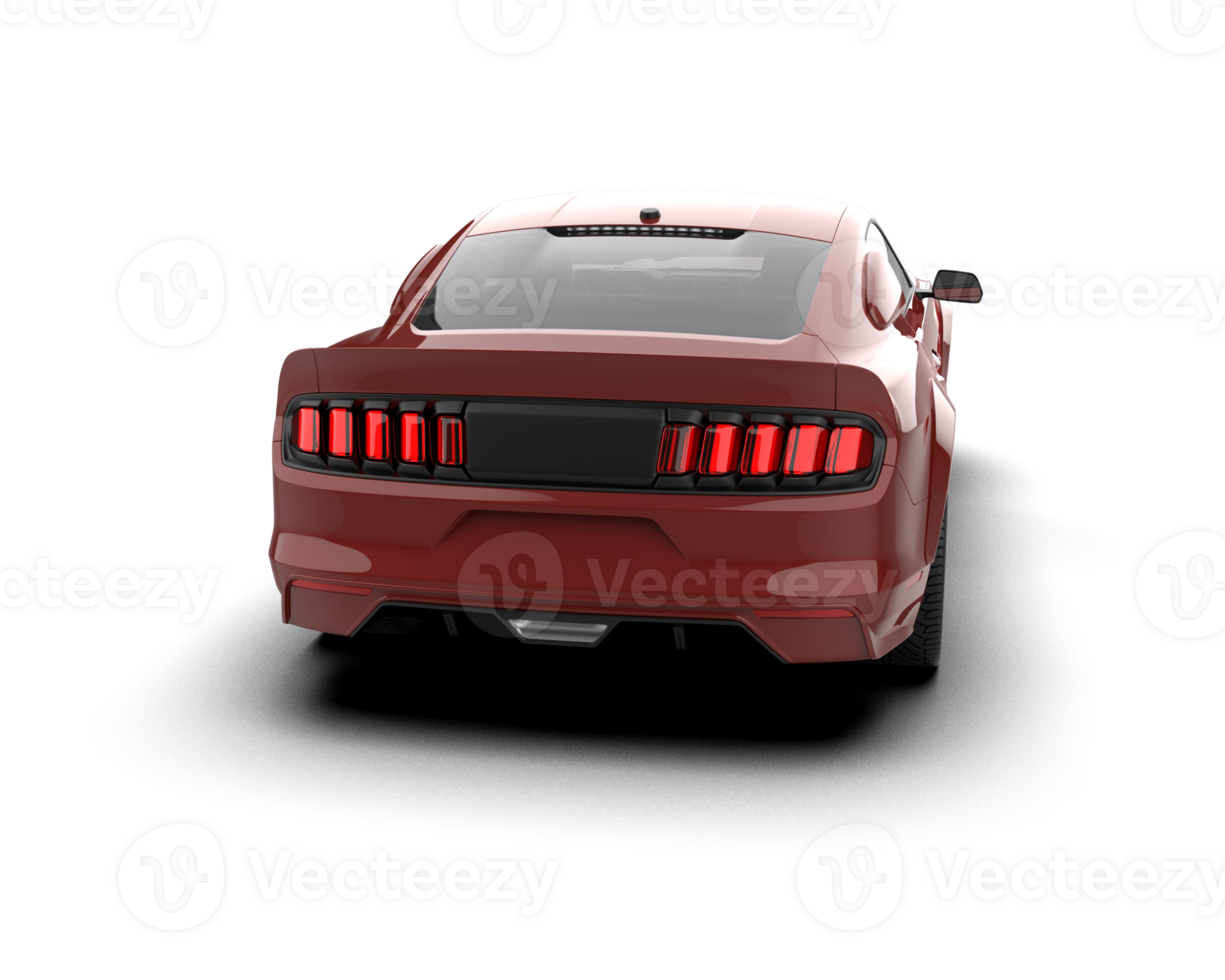 Muscle car isolated on background. 3d rendering - illustration png