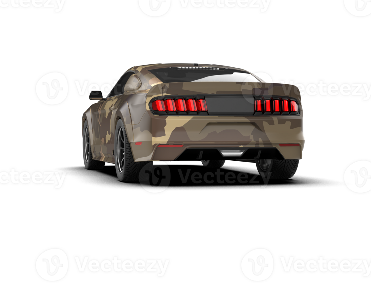 Muscle car isolated on background. 3d rendering - illustration png