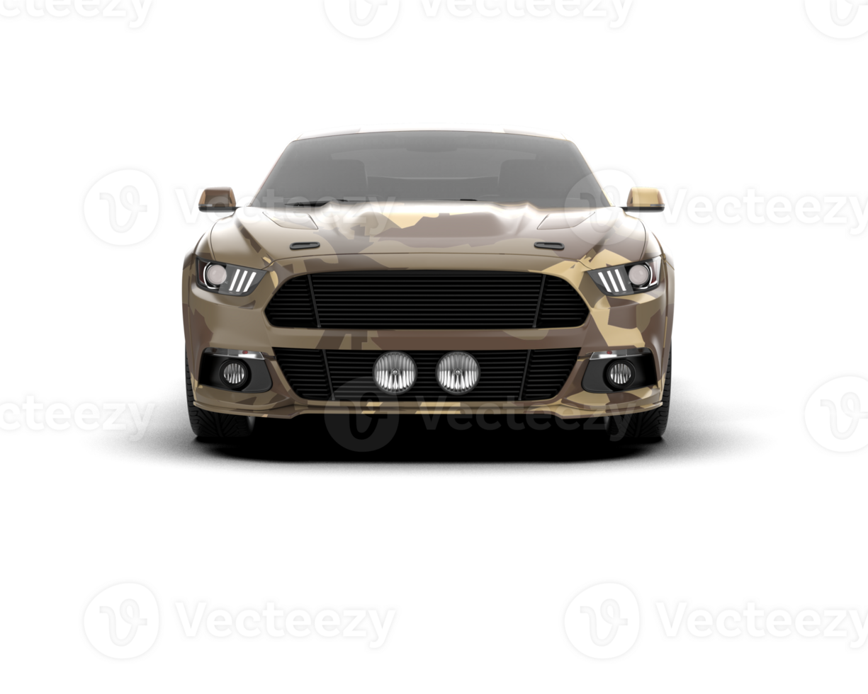 Muscle car isolated on background. 3d rendering - illustration png