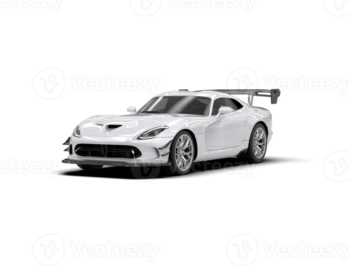Muscle car isolated on background. 3d rendering - illustration png