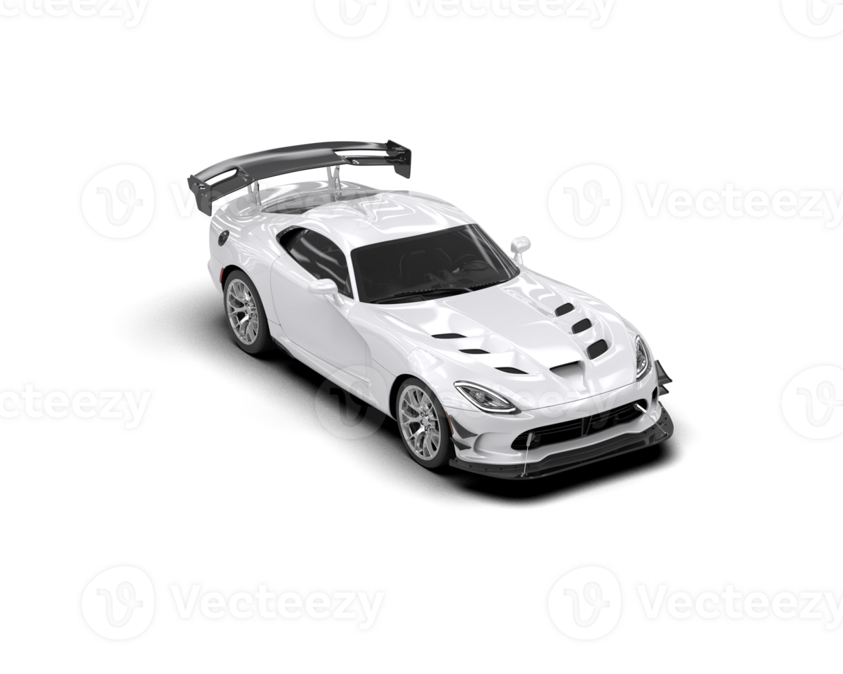 Muscle car isolated on background. 3d rendering - illustration png