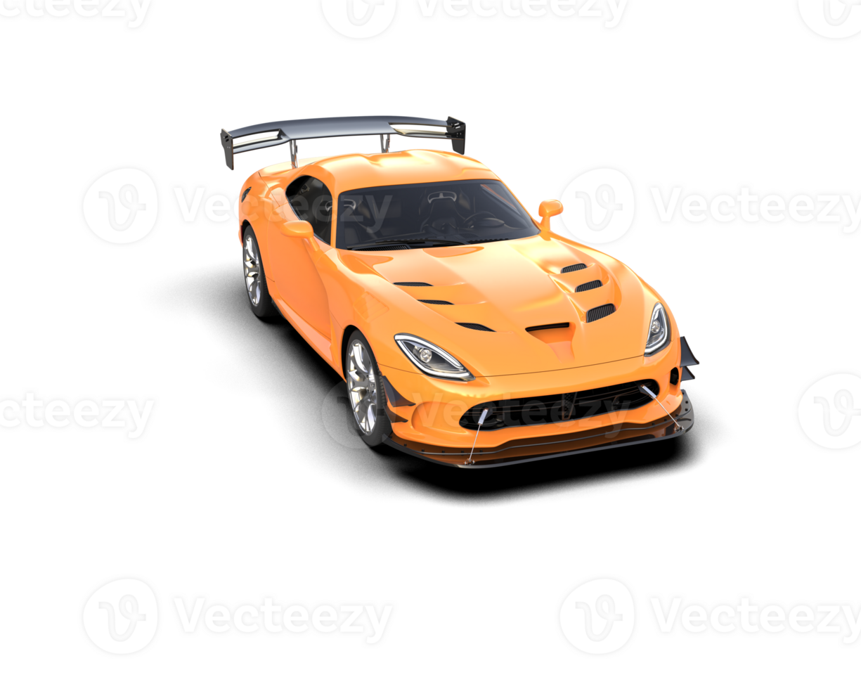 Muscle car isolated on background. 3d rendering - illustration png