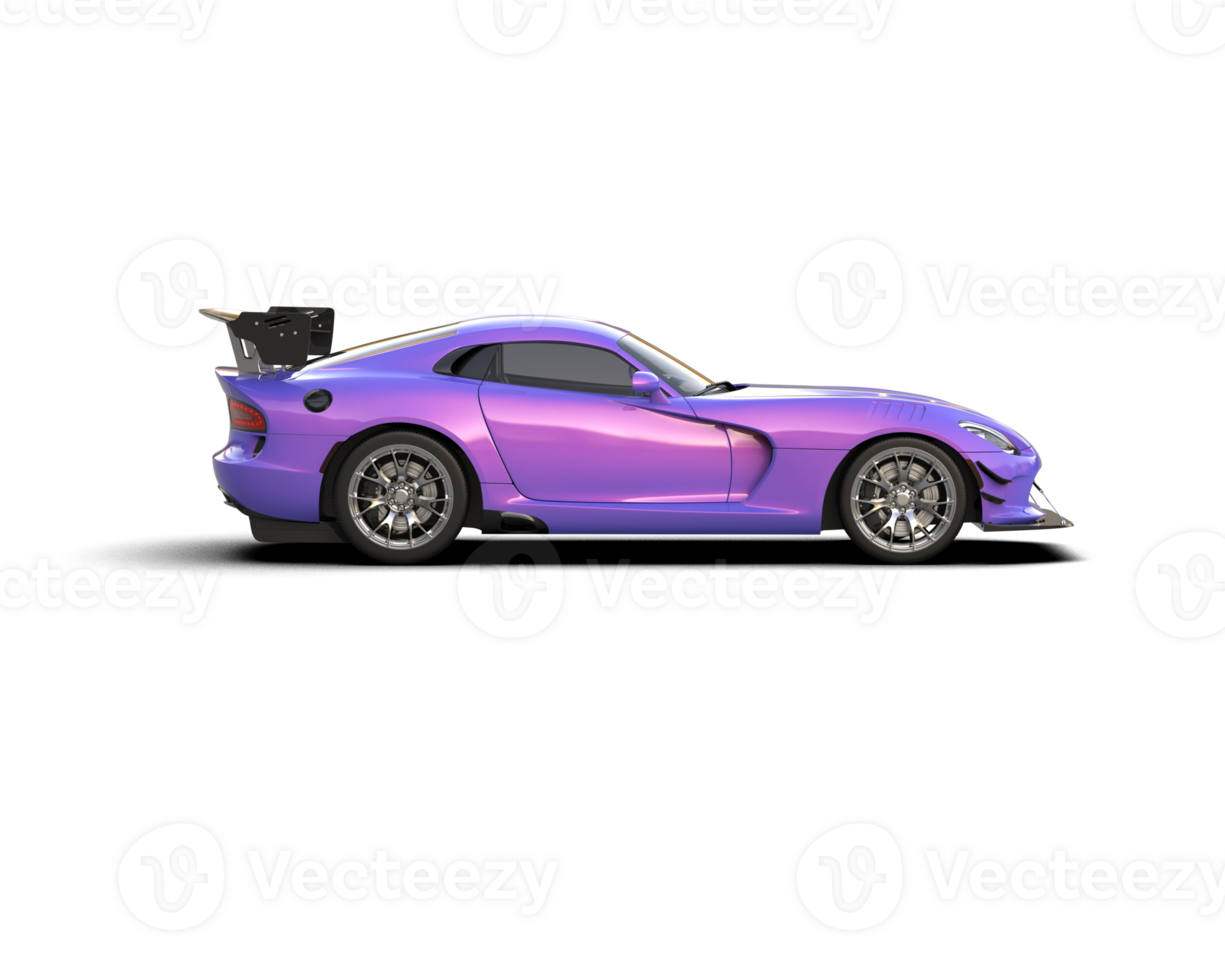 Muscle car isolated on background. 3d rendering - illustration png