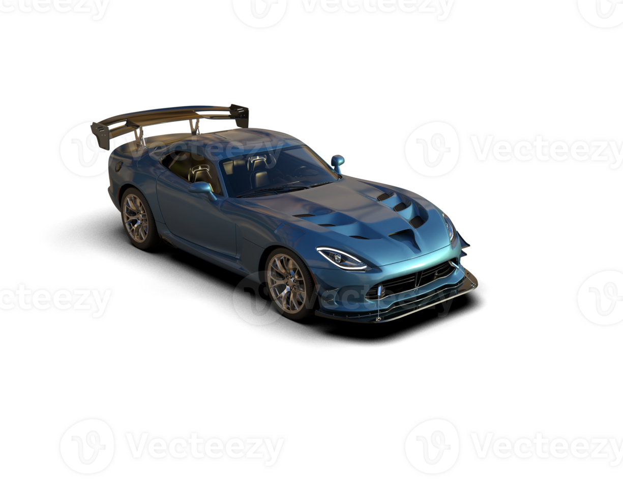 Muscle car isolated on background. 3d rendering - illustration png