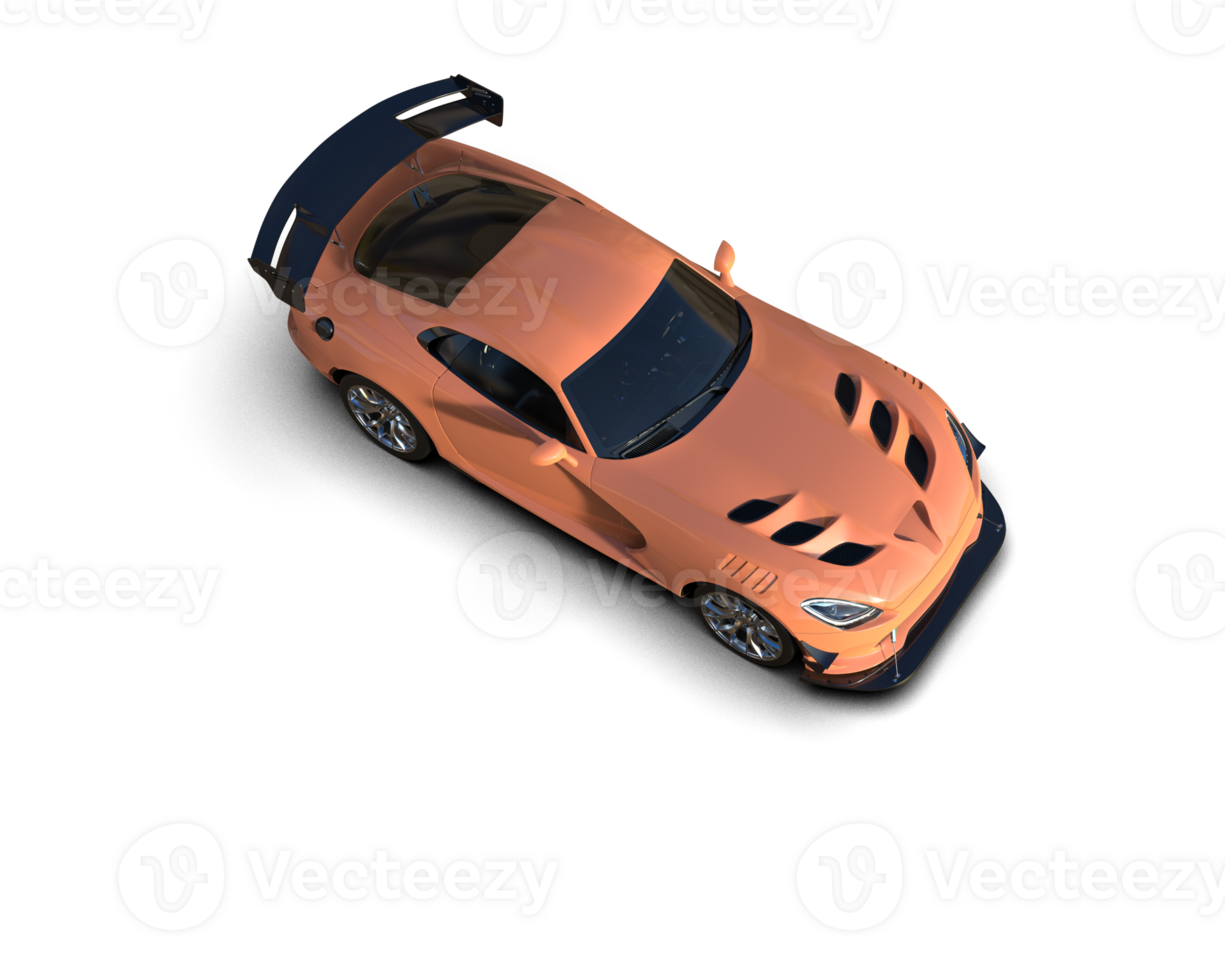Muscle car isolated on background. 3d rendering - illustration png
