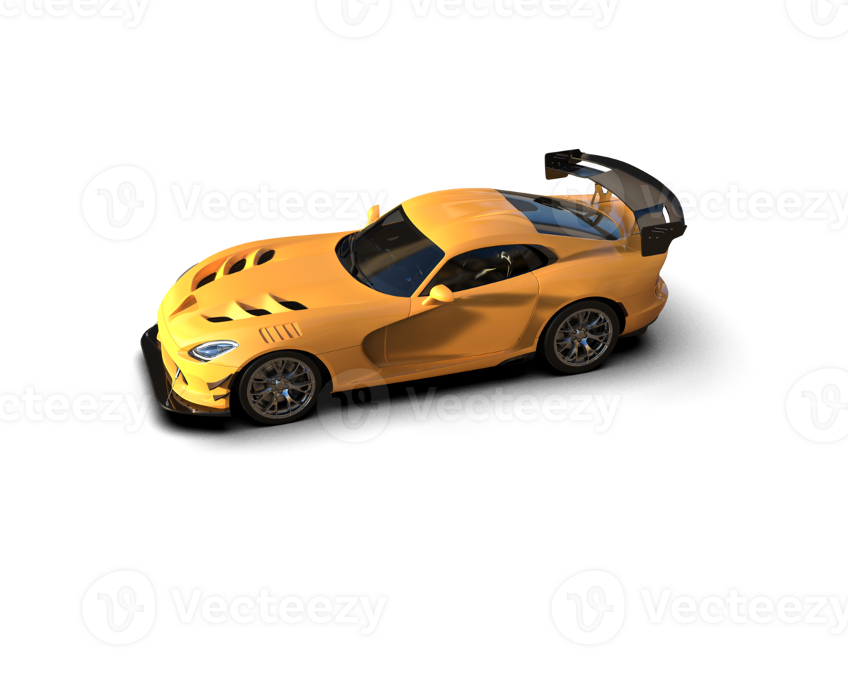 Muscle car isolated on background. 3d rendering - illustration png