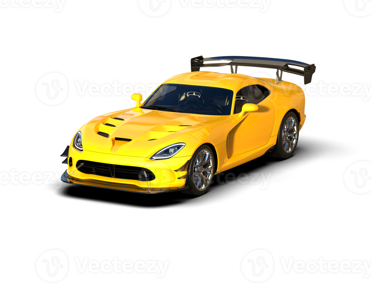 Muscle car isolated on background. 3d rendering - illustration png