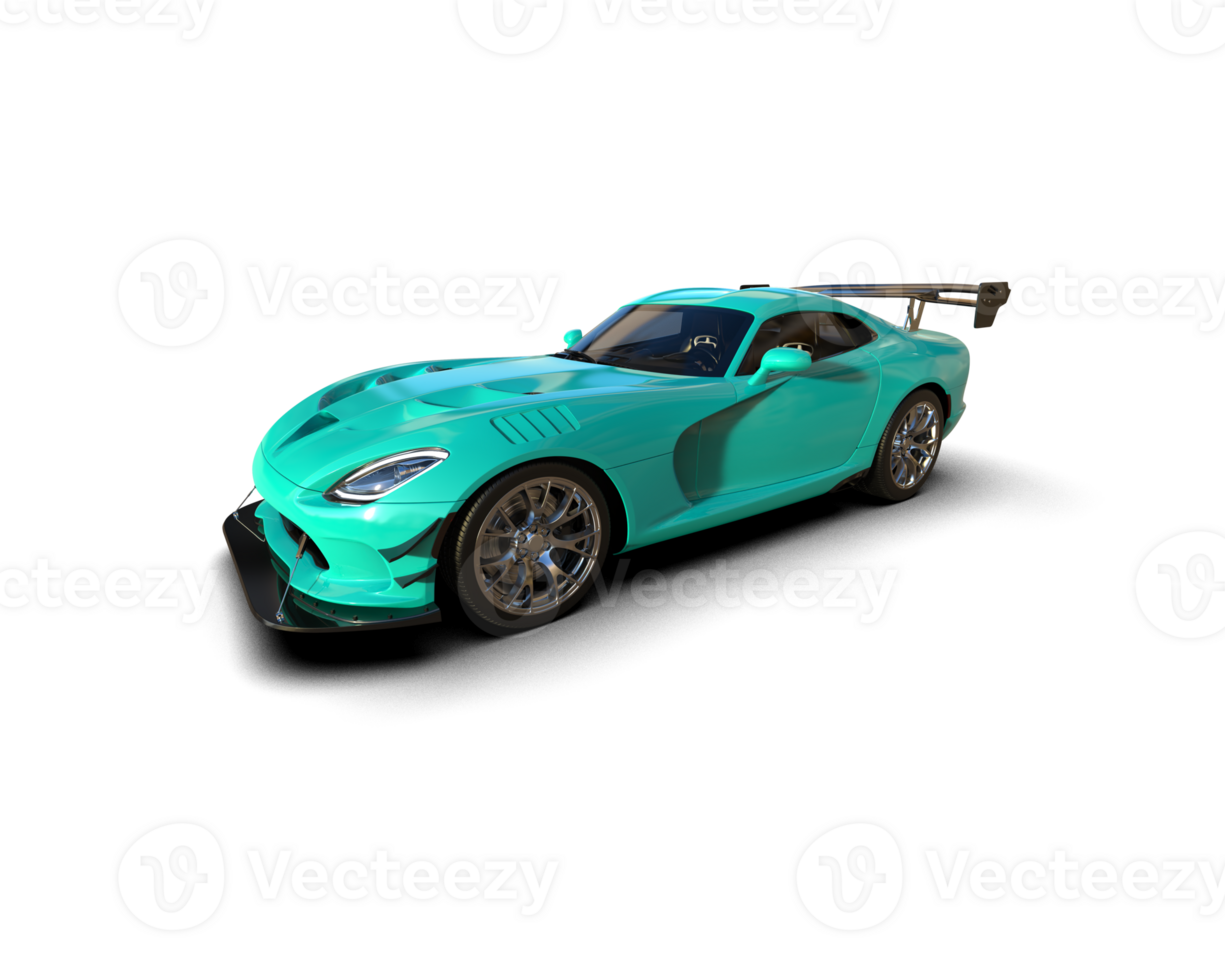 Muscle car isolated on background. 3d rendering - illustration png
