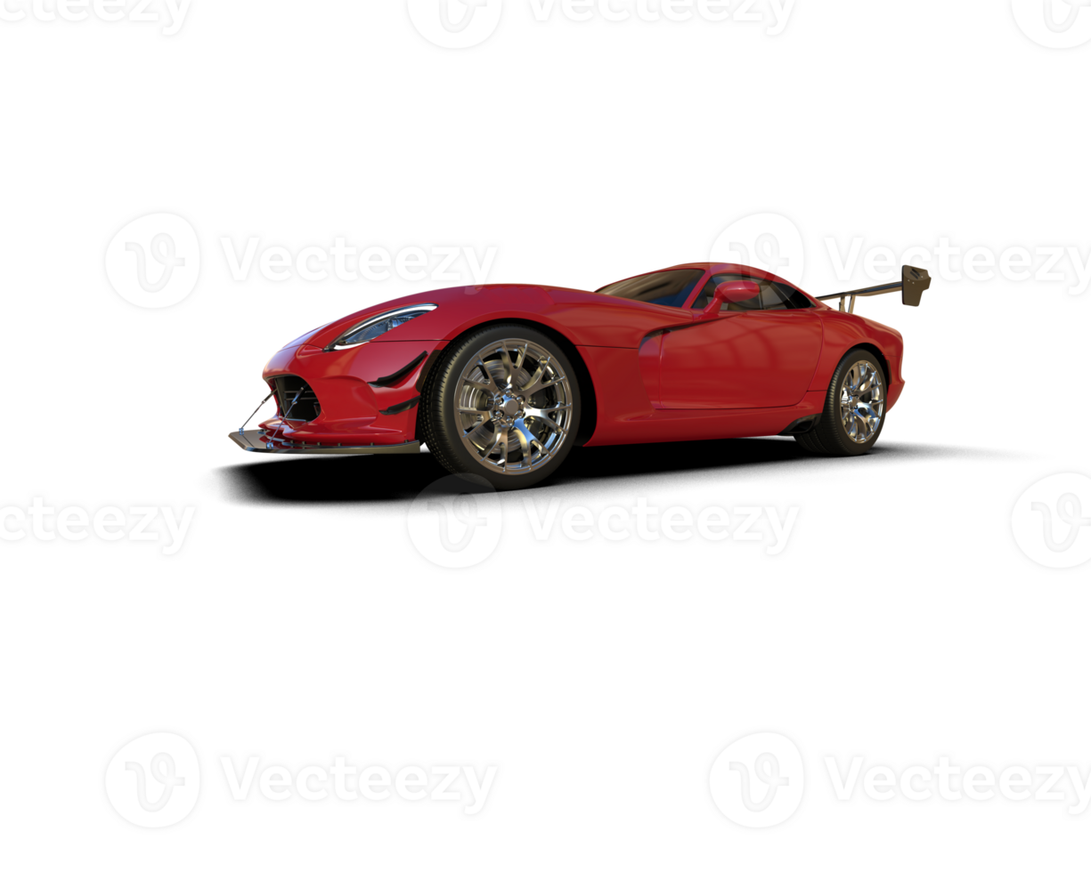 Muscle car isolated on background. 3d rendering - illustration png