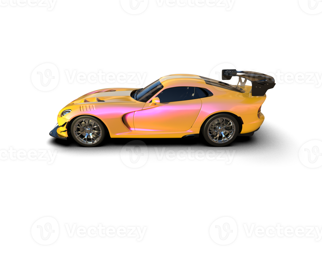 Muscle car isolated on background. 3d rendering - illustration png