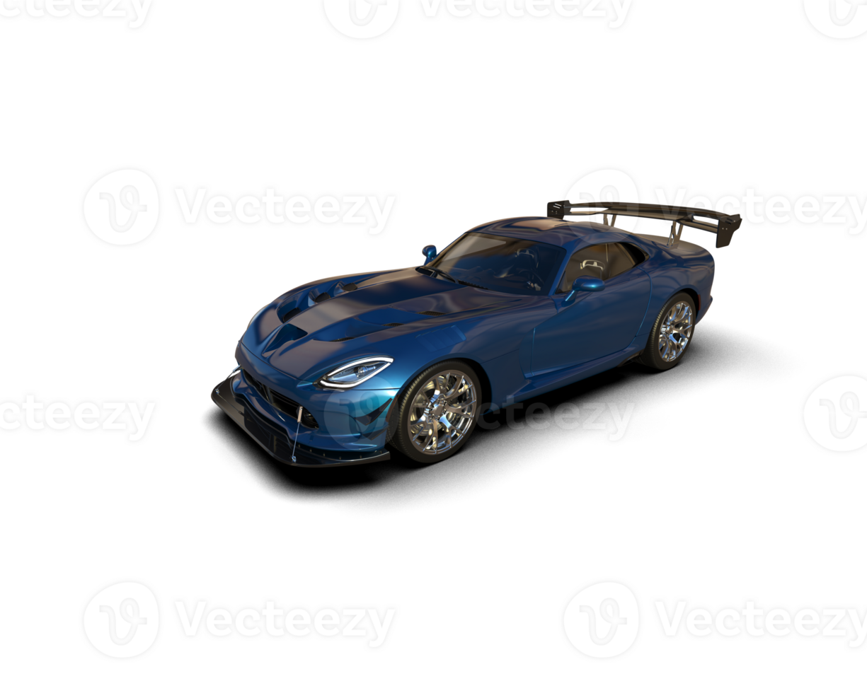 Muscle car isolated on background. 3d rendering - illustration png