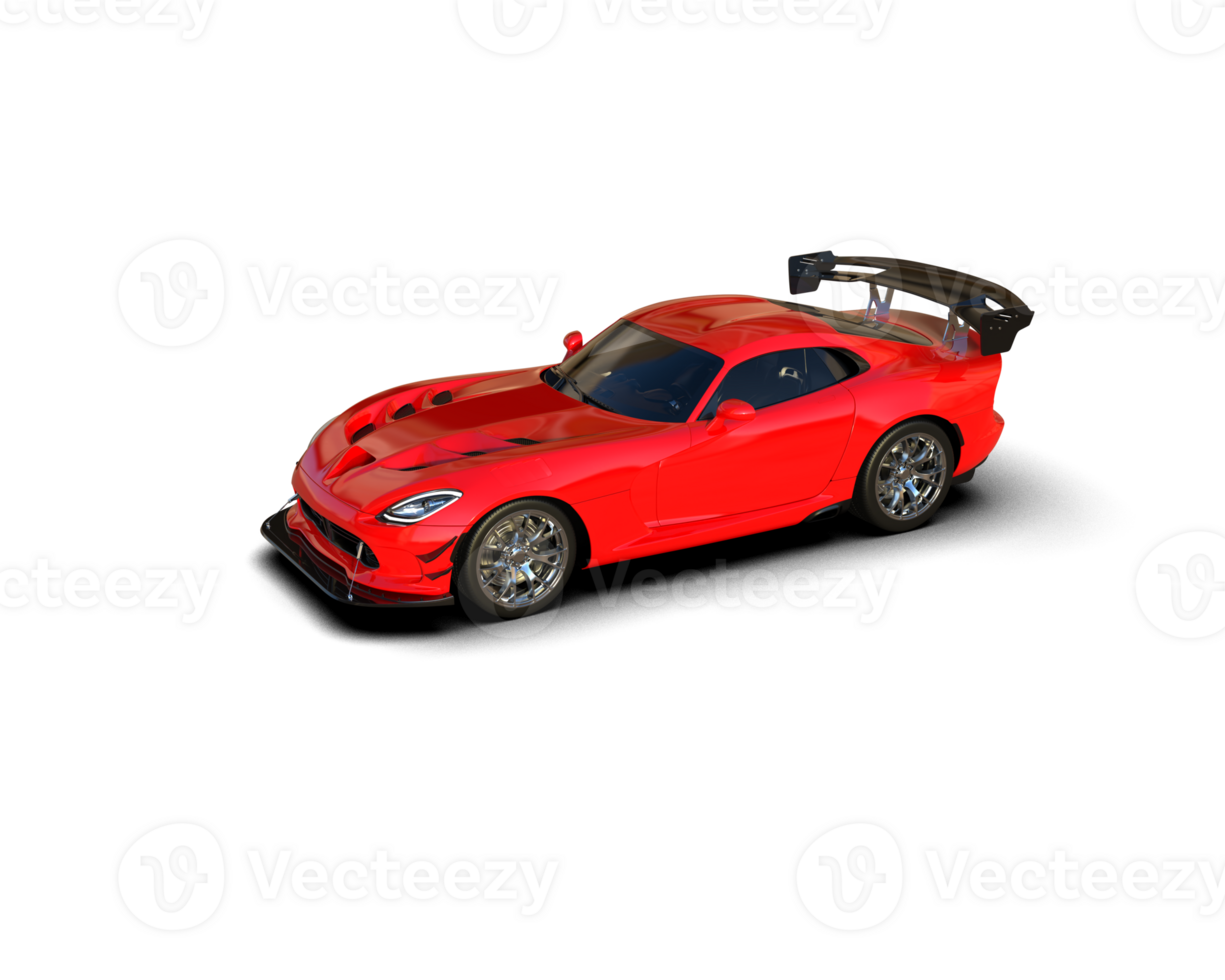 Muscle car isolated on background. 3d rendering - illustration png