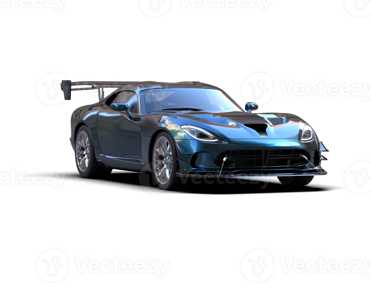 Muscle car isolated on background. 3d rendering - illustration png