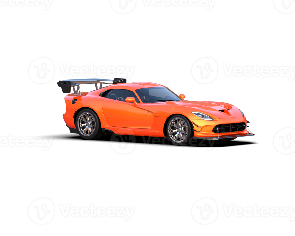 Muscle car isolated on background. 3d rendering - illustration png
