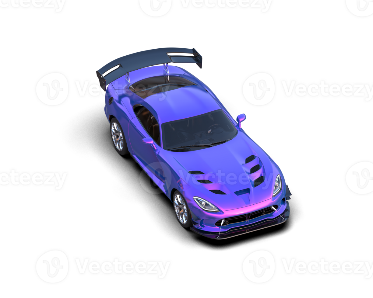 Muscle car isolated on background. 3d rendering - illustration png
