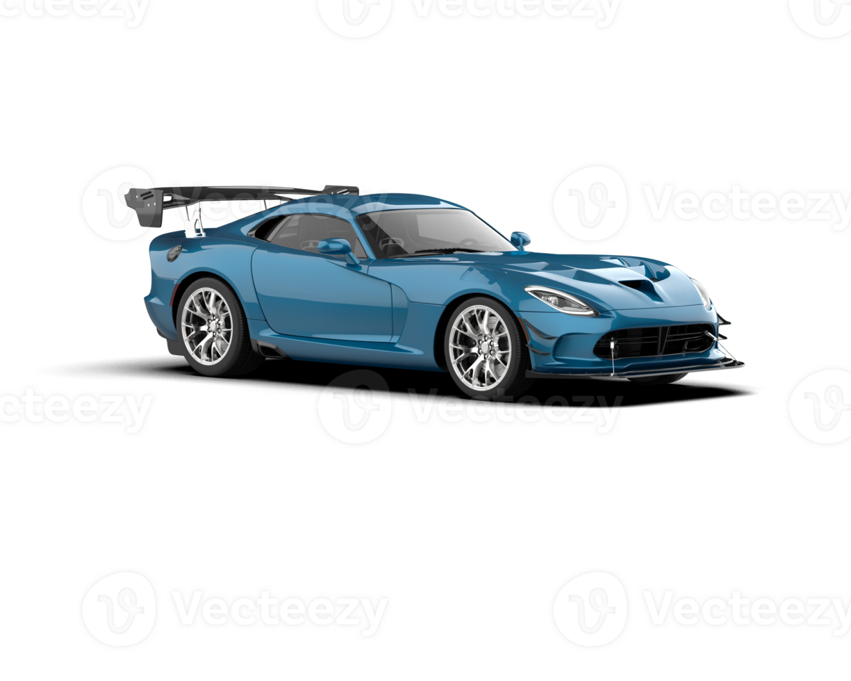 Muscle car isolated on background. 3d rendering - illustration png