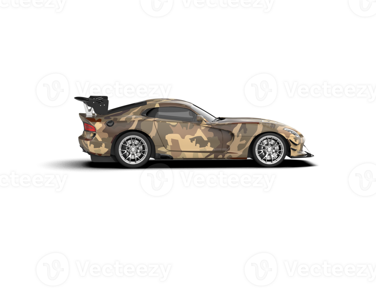 Muscle car isolated on background. 3d rendering - illustration png