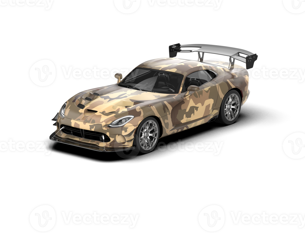 Muscle car isolated on background. 3d rendering - illustration png