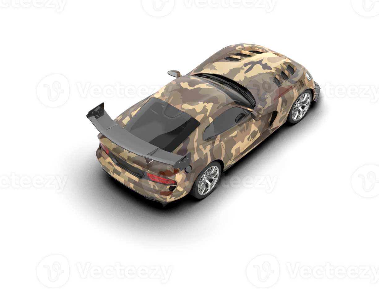 Muscle car isolated on background. 3d rendering - illustration png
