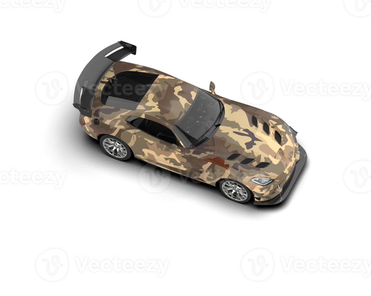 Muscle car isolated on background. 3d rendering - illustration png