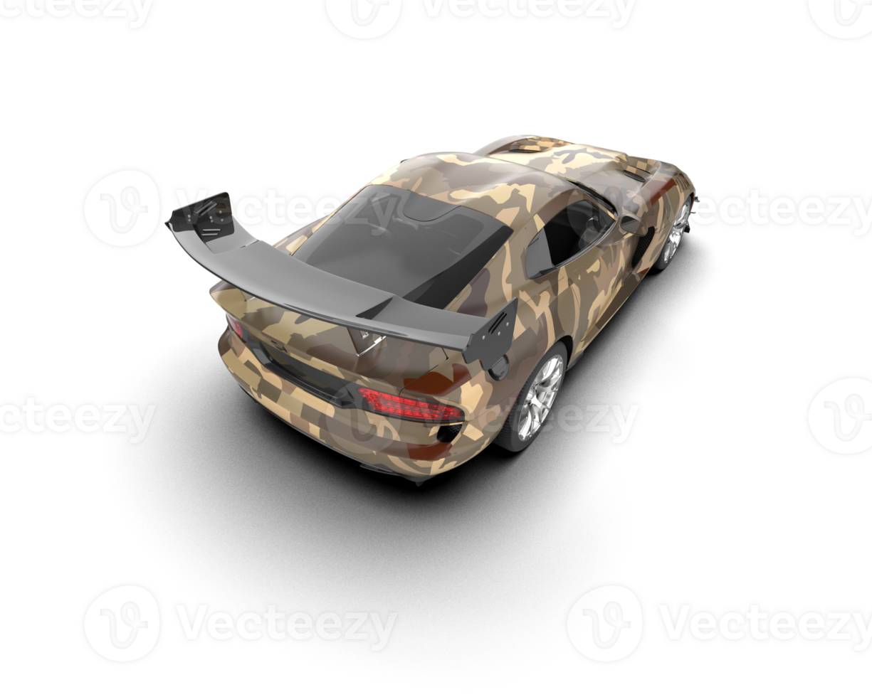 Muscle car isolated on background. 3d rendering - illustration png