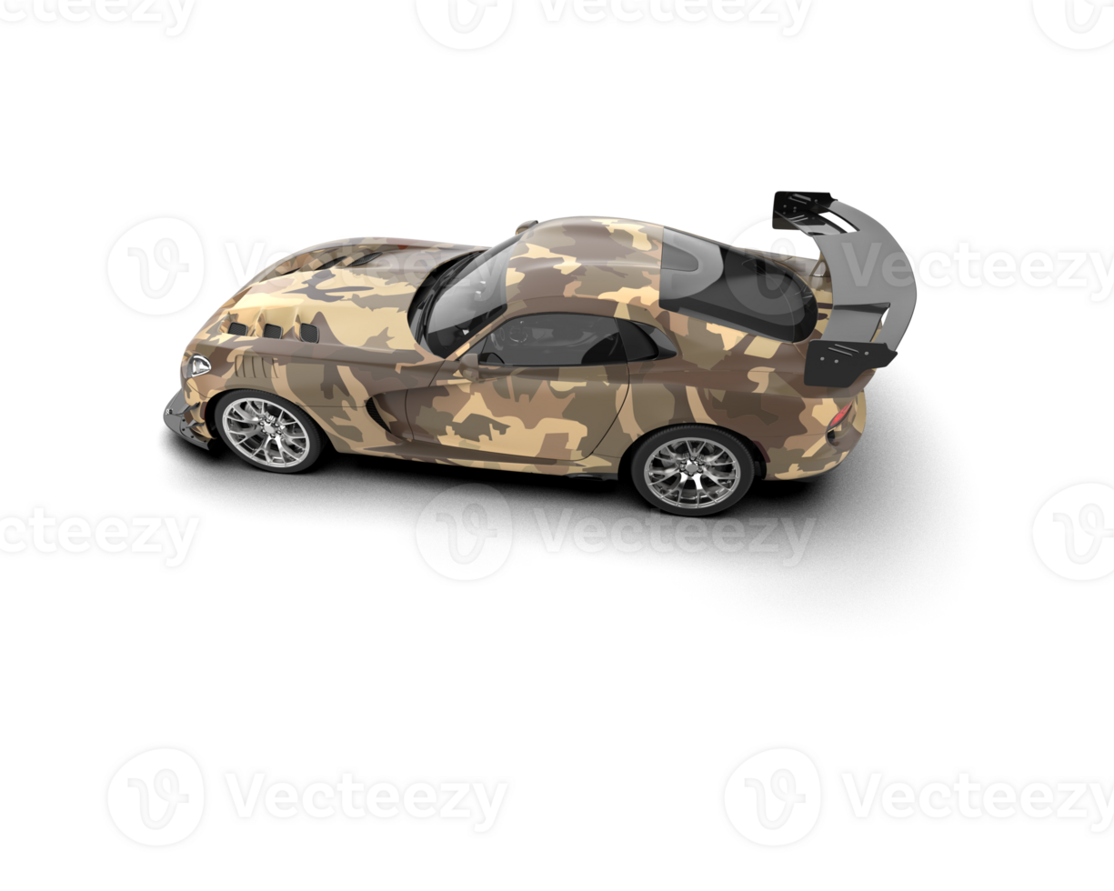 Muscle car isolated on background. 3d rendering - illustration png