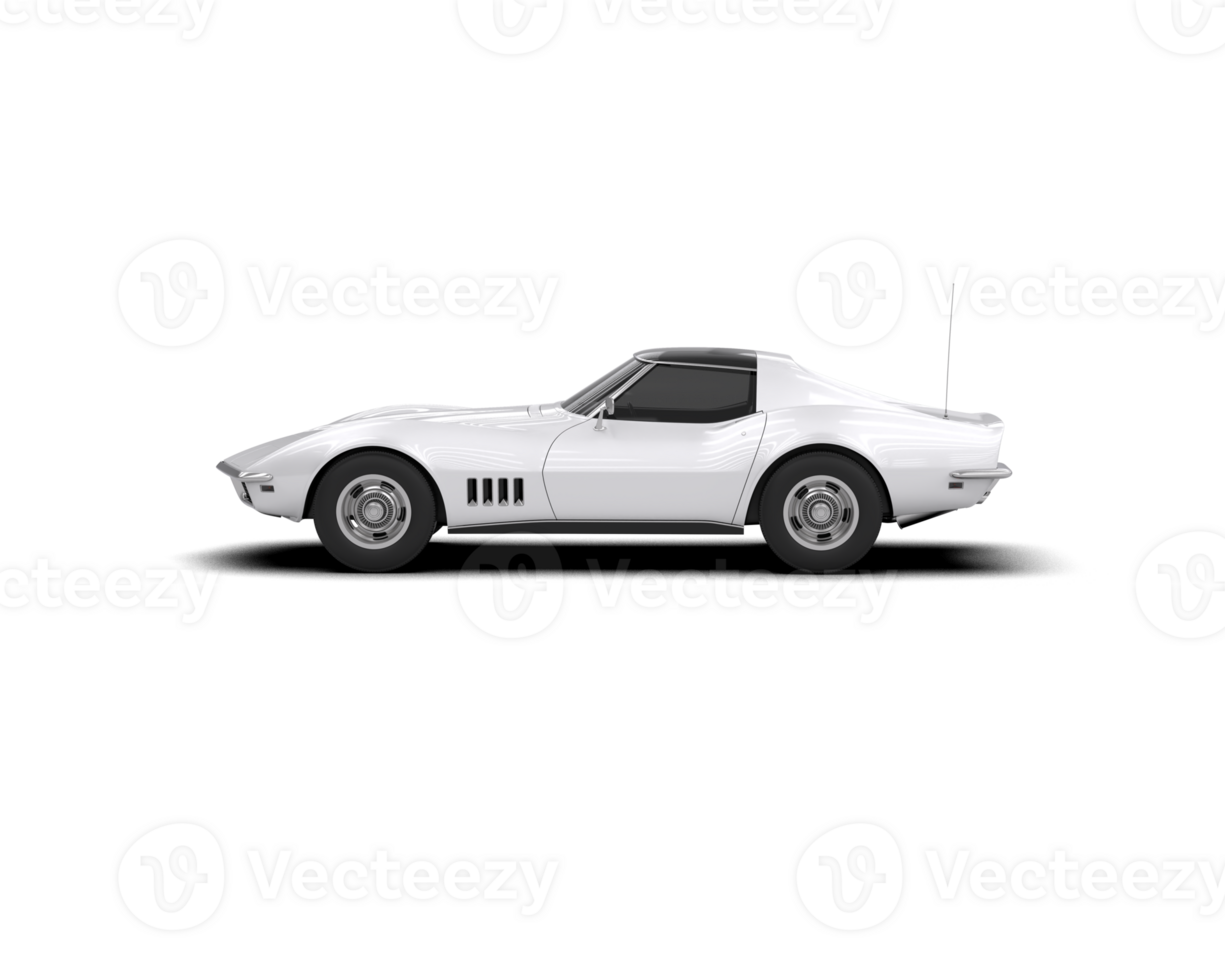Muscle car isolated on background. 3d rendering - illustration png