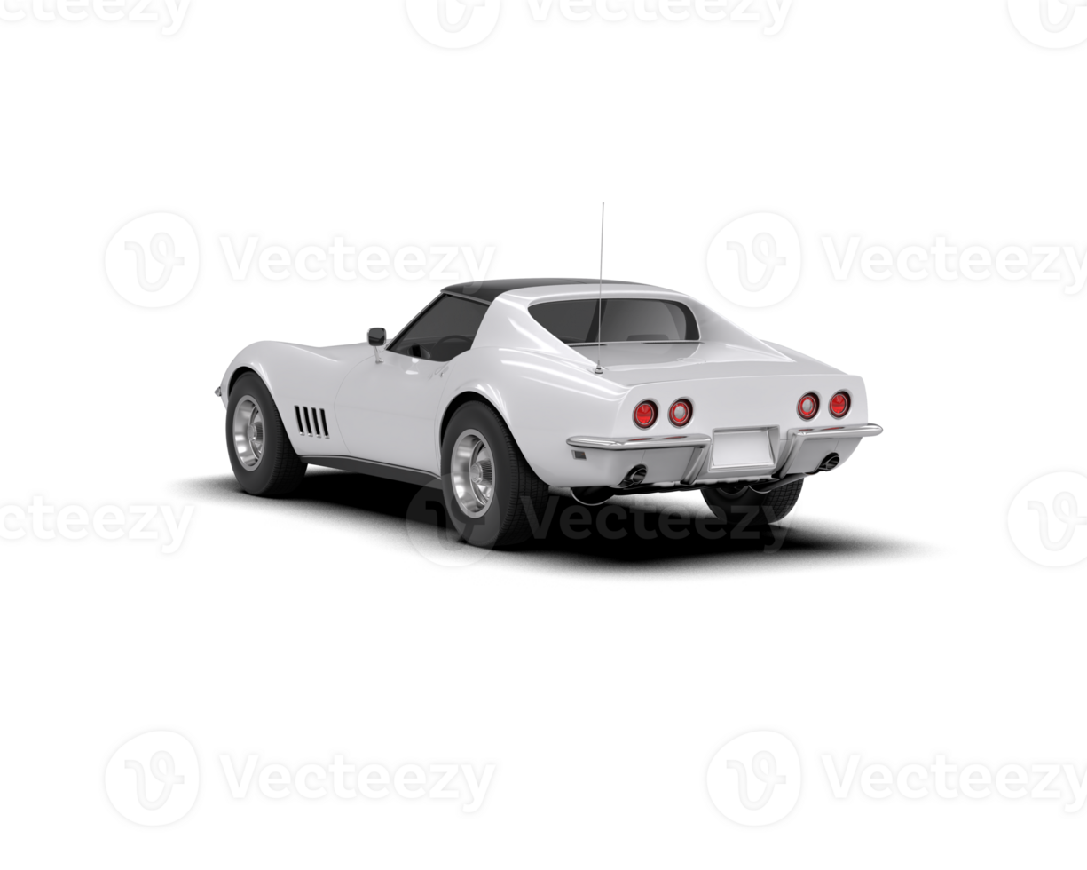 Muscle car isolated on background. 3d rendering - illustration png