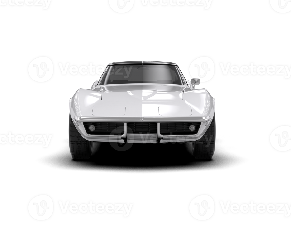 Muscle car isolated on background. 3d rendering - illustration png