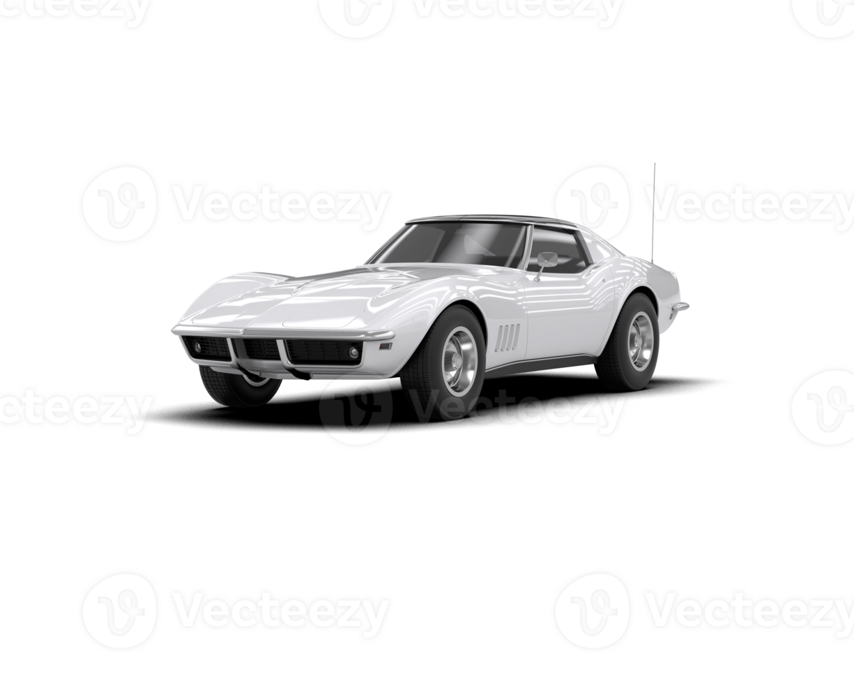Muscle car isolated on background. 3d rendering - illustration png