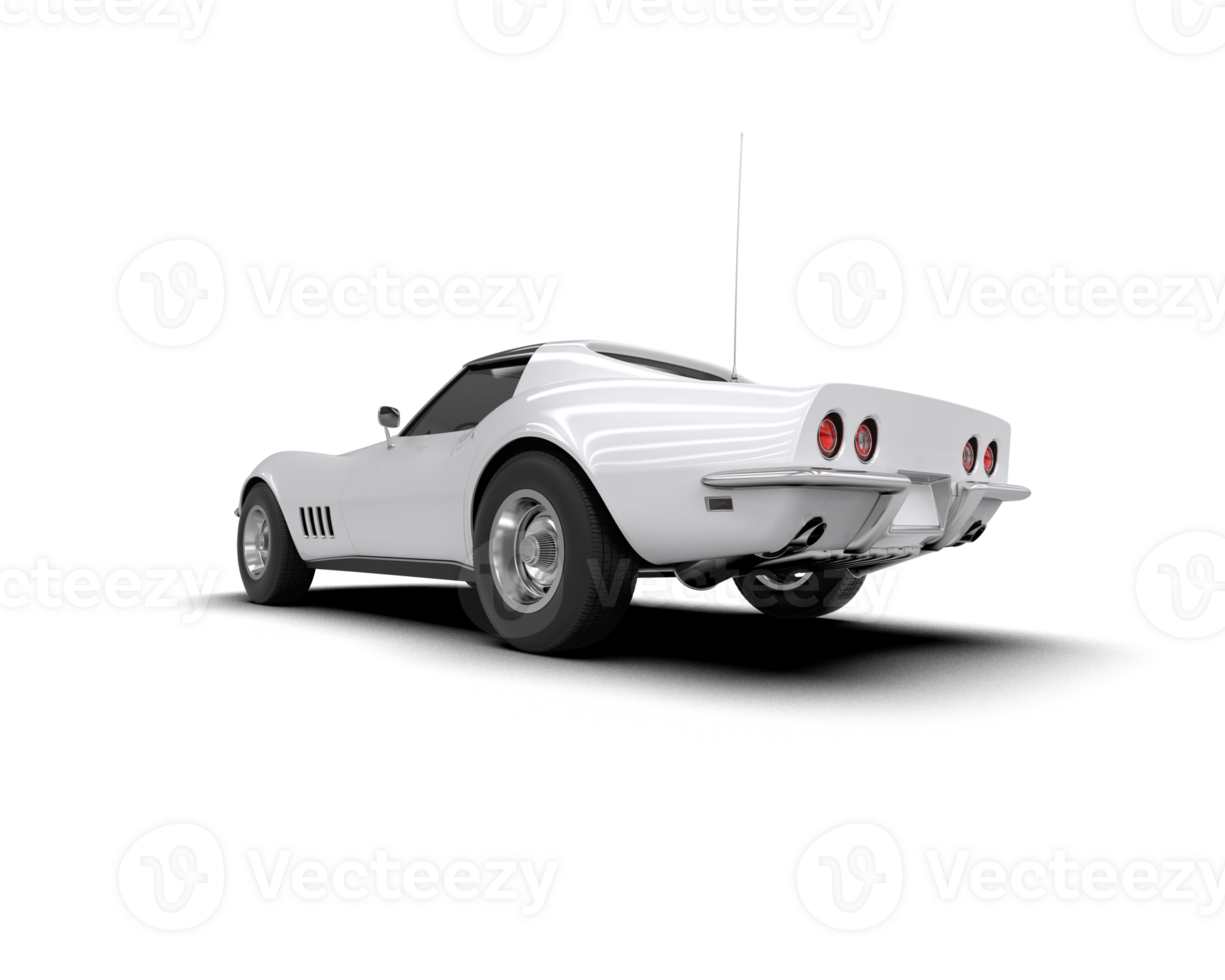 Muscle car isolated on background. 3d rendering - illustration png