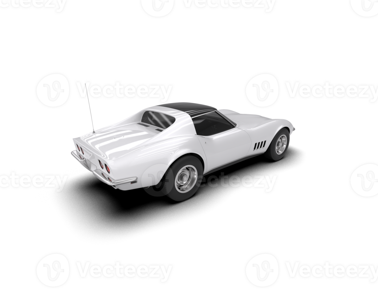 Muscle car isolated on background. 3d rendering - illustration png