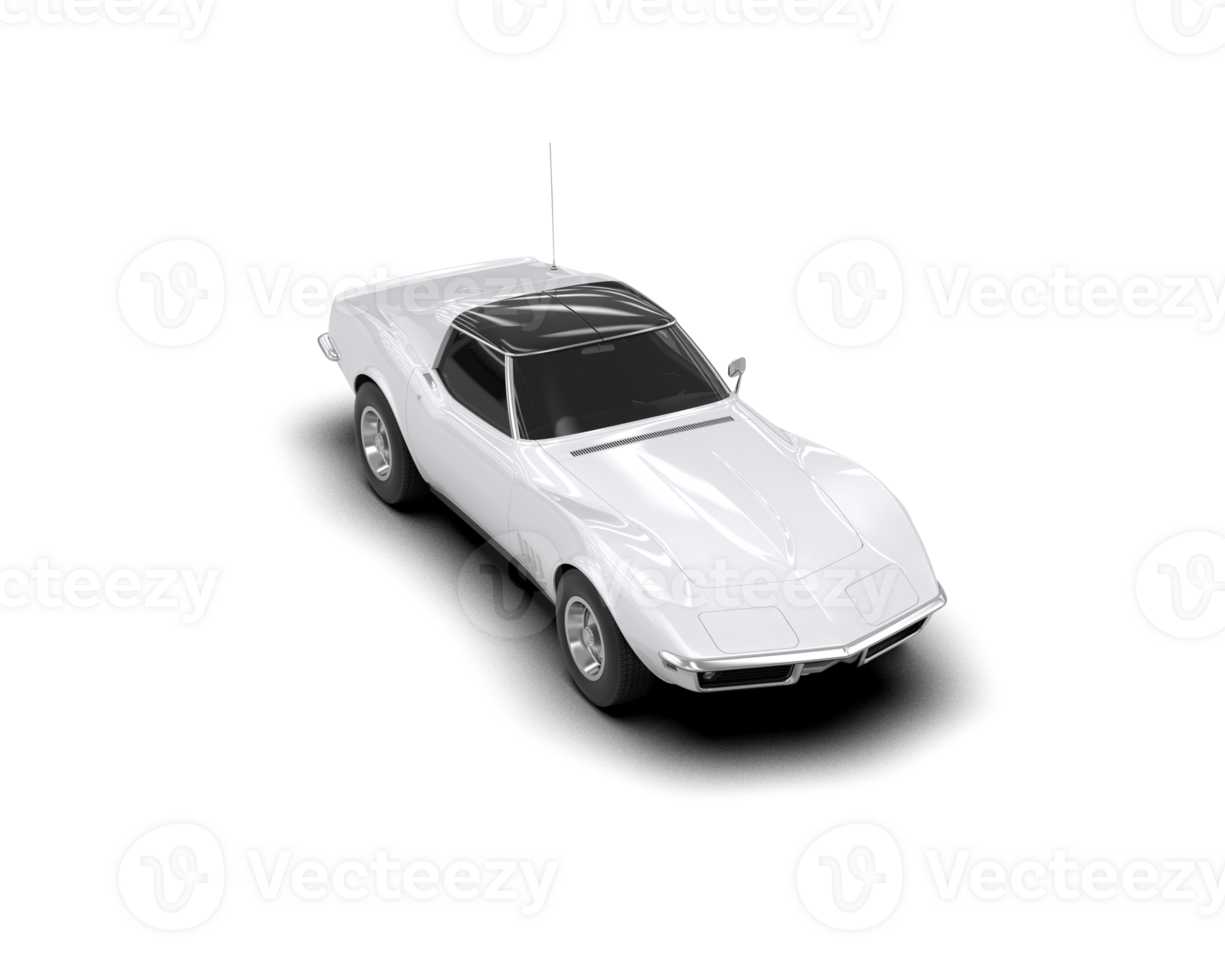 Muscle car isolated on background. 3d rendering - illustration png
