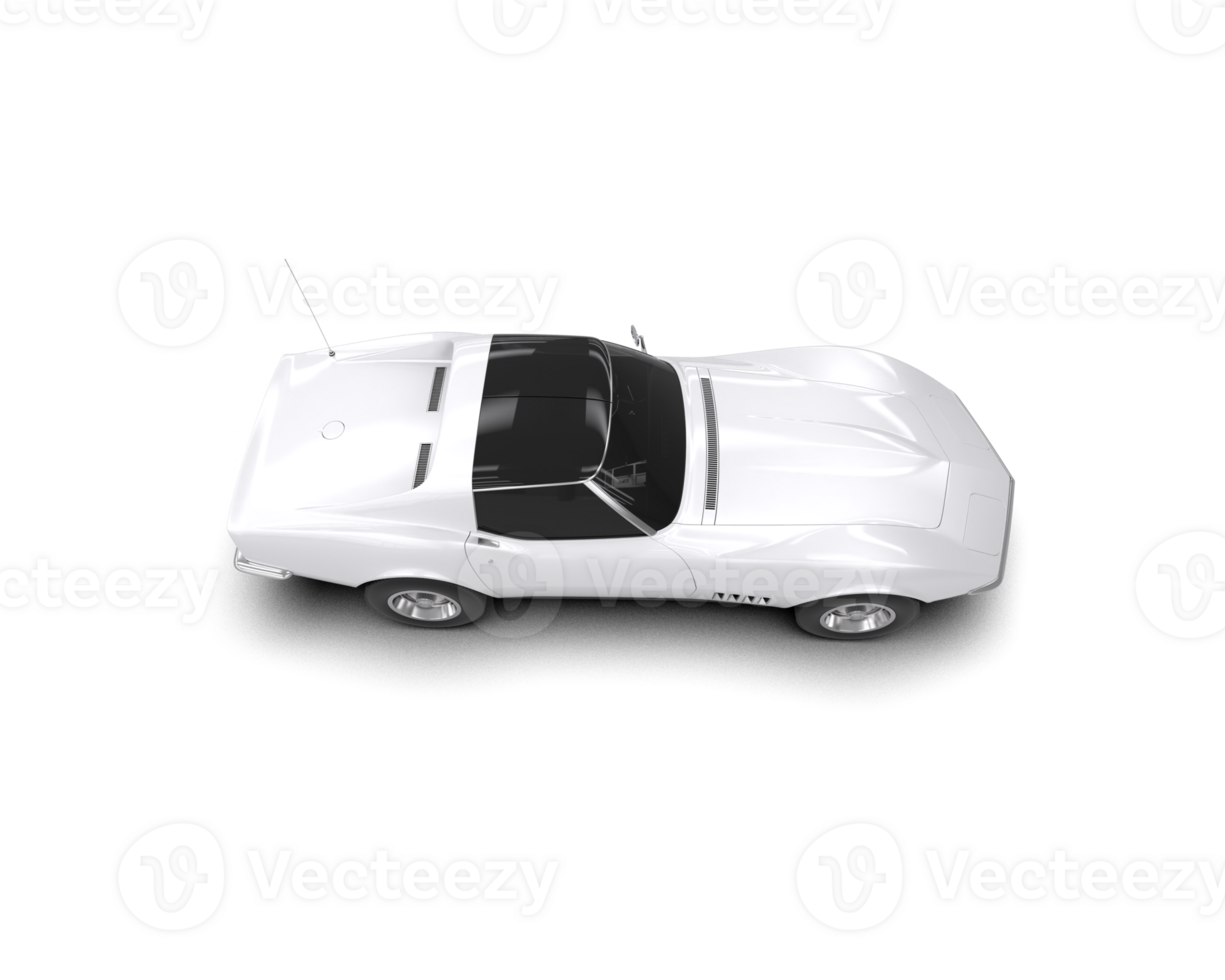 Muscle car isolated on background. 3d rendering - illustration png
