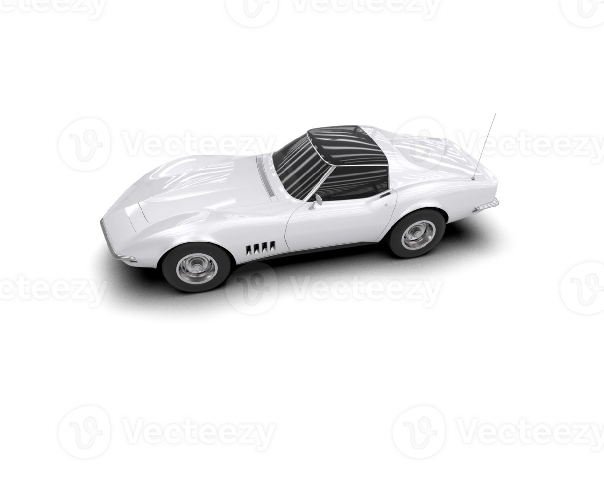 Muscle car isolated on background. 3d rendering - illustration png