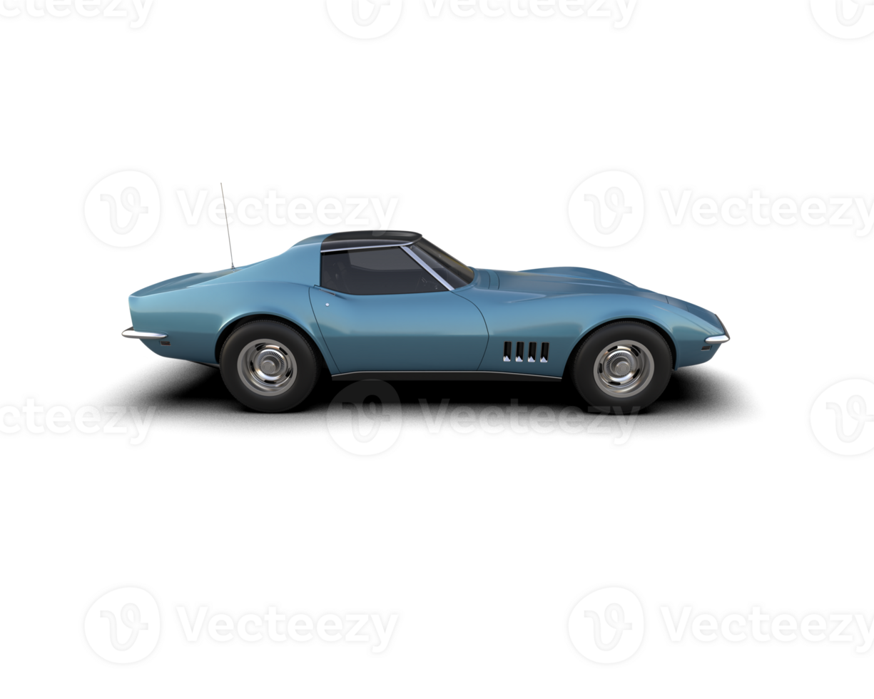 Muscle car isolated on background. 3d rendering - illustration png