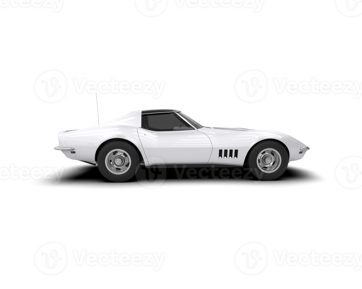 Muscle car isolated on background. 3d rendering - illustration png