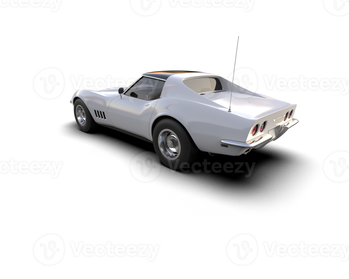 Muscle car isolated on background. 3d rendering - illustration png